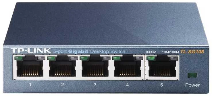 Šakotuvas Komutatorius TP-LINK, 5-port, metalinis korpusas, juodas / TL-SG105