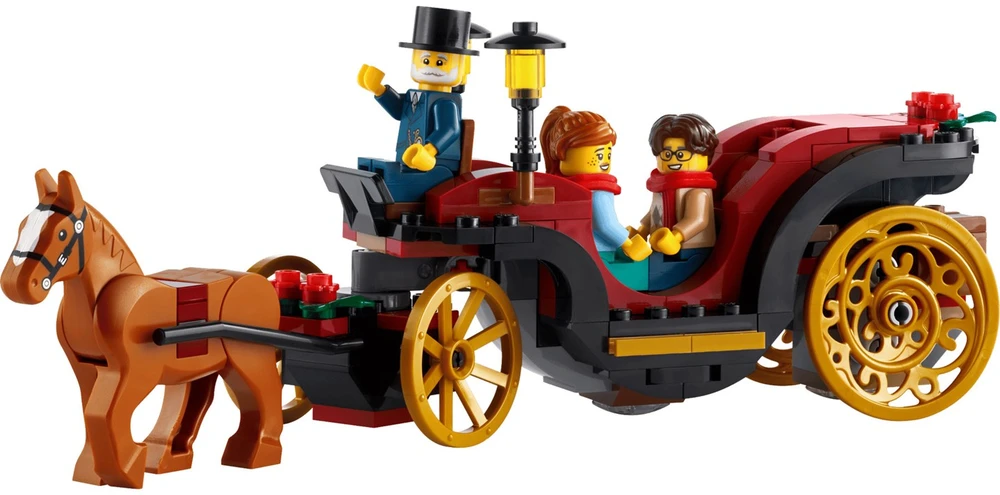 Konstravimo Rinkinys - LEGO Wintertime Carriage Ride, 153 Dalys, 3 Minifigūrėlės 40603