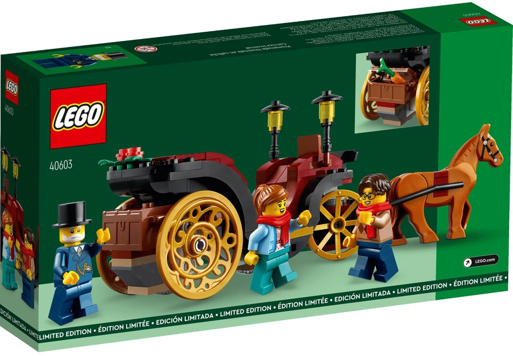 Konstravimo Rinkinys - LEGO Wintertime Carriage Ride, 153 Dalys, 3 Minifigūrėlės 40603