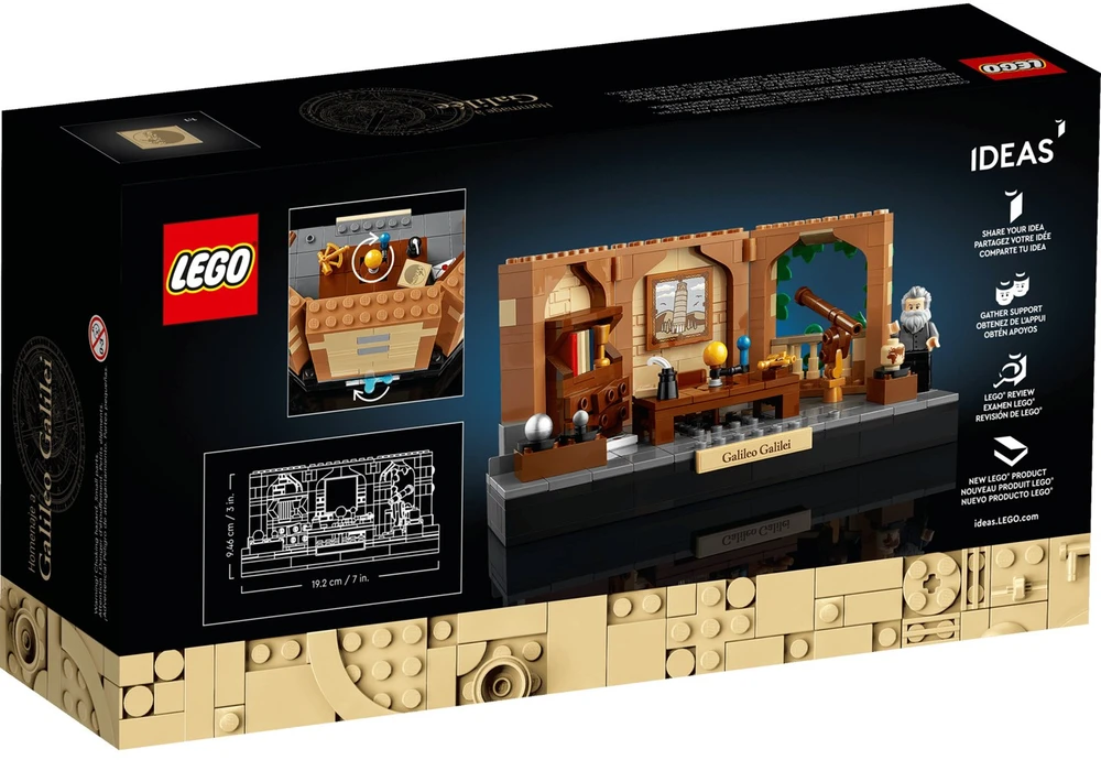 Konstravimo Rinkinys - LEGO Ideas 40595 Tribute To Galileo Galilei 307 Dalių Eksponuojamas Konstravimo Rinkinys 18+ 190 × 90 × 100 mm