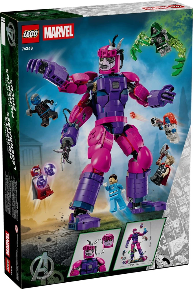 Konstravimo Žaislas - LEGO Marvel 76348 Epic Battle: Avengers: Doomsday 846 Dalys 6 Minifigūrėlės 25 Cm Aukščio