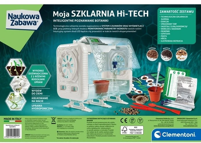 Šiltnamis Clementoni 50915 su Jutikliais ir LCD Ekranu