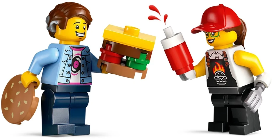 Konstruktorius - LEGO City 60404 Burgerių Furgonas 194 Detalės 2 Minifigūrėlės