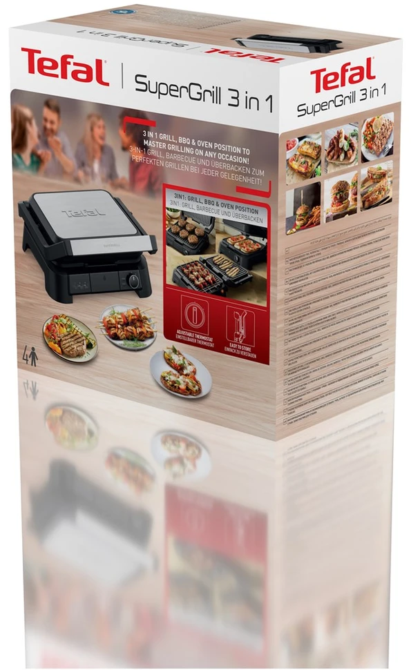 Tefal SuperGrill 3-in-1 GC510DE0 kontaktinis grilis