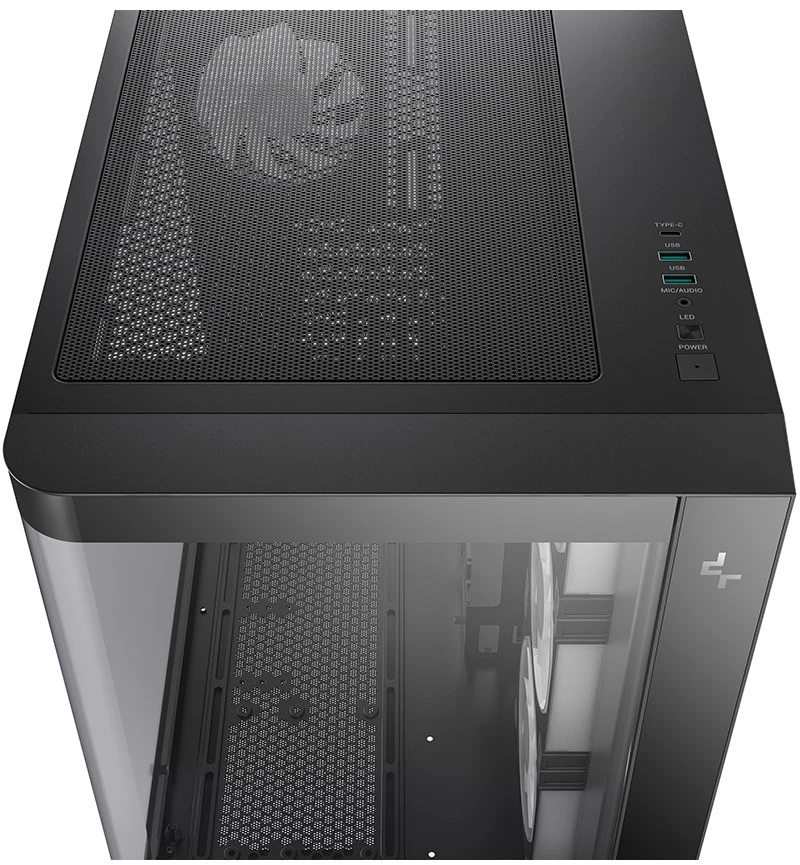 DeepCool CG530U 4F ATX Panoramaglas 4x ARGB juodas