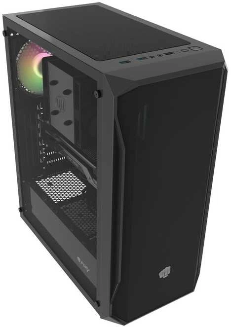 Kompiuterio Korpusas - FURY Shobo SH4 RGB Midi Tower Juodas