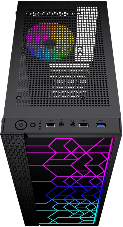 Kompiuterio korpusas GEMBIRD 2500 ATX, ARGB apšvietimas, juodas