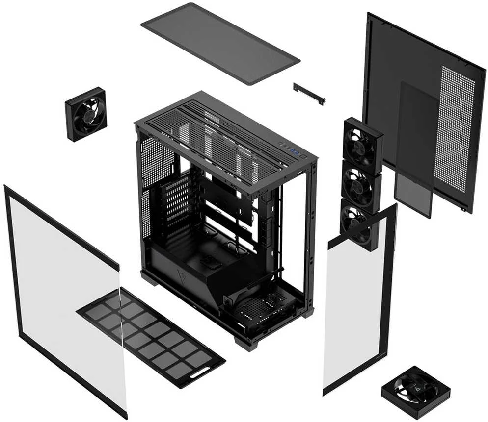 MODECOM VOLCANO STELLAR PLUS ARGB MIDI 5F Juodas