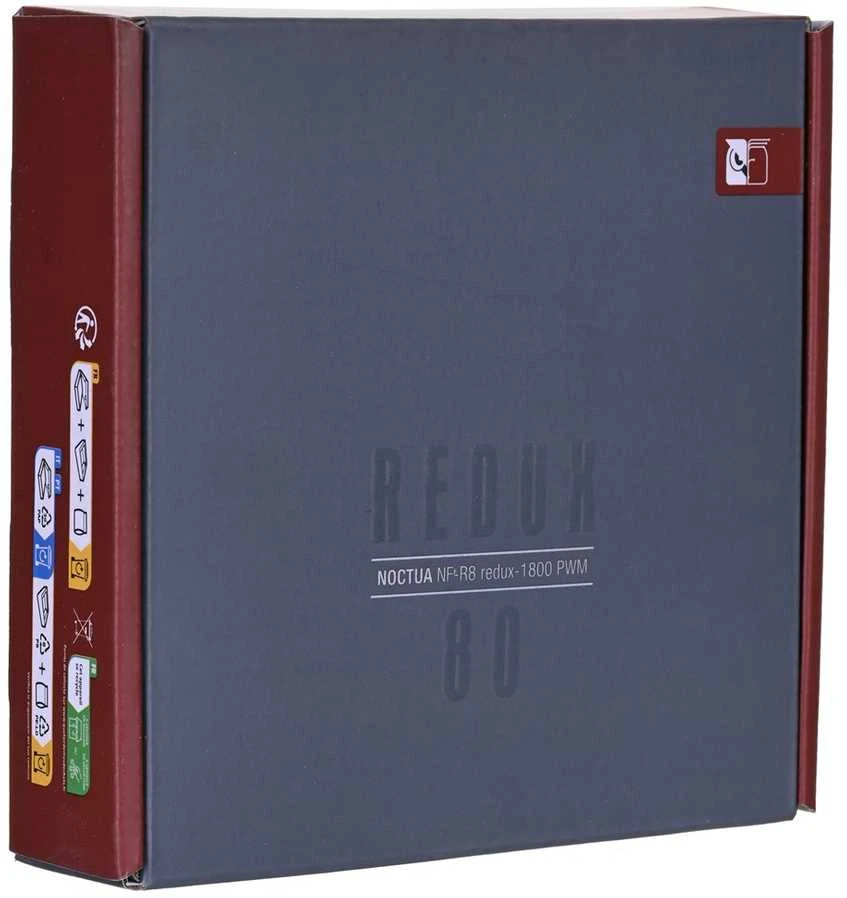 Noctua NF-R8 redux-1800 PWM Kompiuterio dėklas Fan 8 cm Juodas, Pilkas