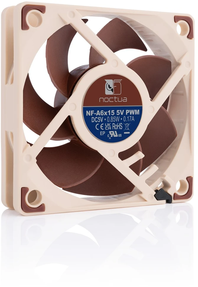 Noctua NF-A6x15 5V PWM 60x15mm, 5V premium fan with PWM