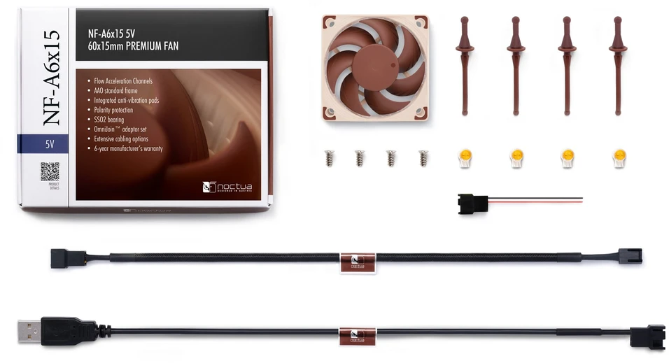 Noctua NF-A6x15 5V 60x15mm, 5V premium fan