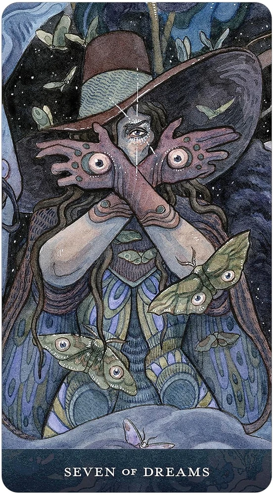 Us Games Systems Blood Moon Tarot prabangi taro kaladė su knyga, 78 akvarelės kortos