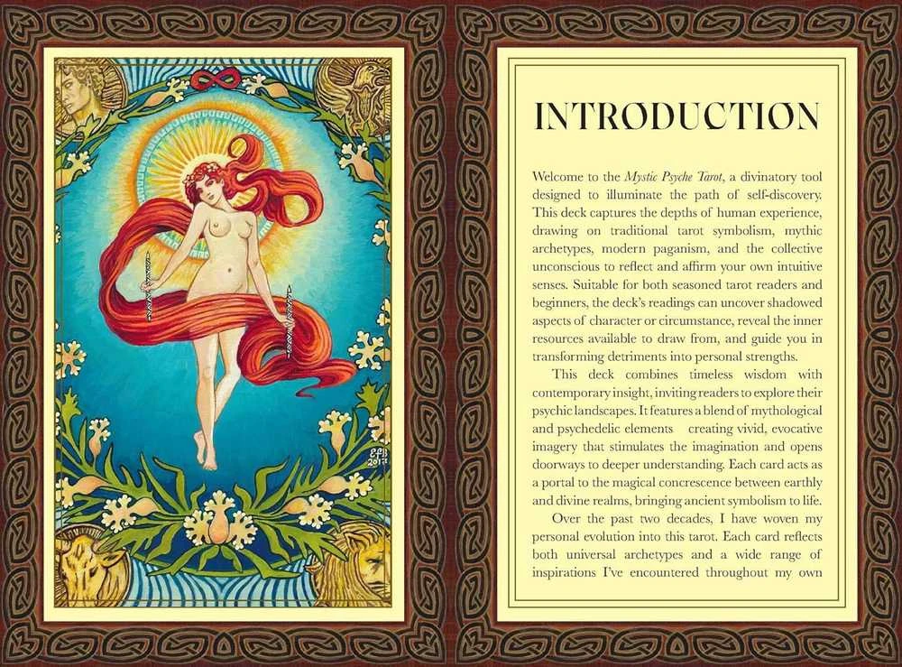 Kortų Rinkinys - Rockpool Mystic Psyche Tarot 78 Kortų Instrukcijų Knygelė