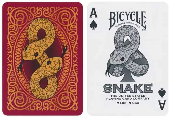 Kortų Žaidimas - Bicycle Snake Žaidimo Kortos 52 Kortos + 2 Džokeriai