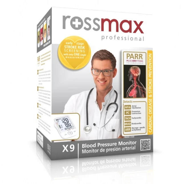 Kraujospūdžio matuoklis Kraujo Spaudimo Monitorius - Rossmax X9 PARR PRO, Aritmijos Aptikimas, 90 Skaitymų, Balta