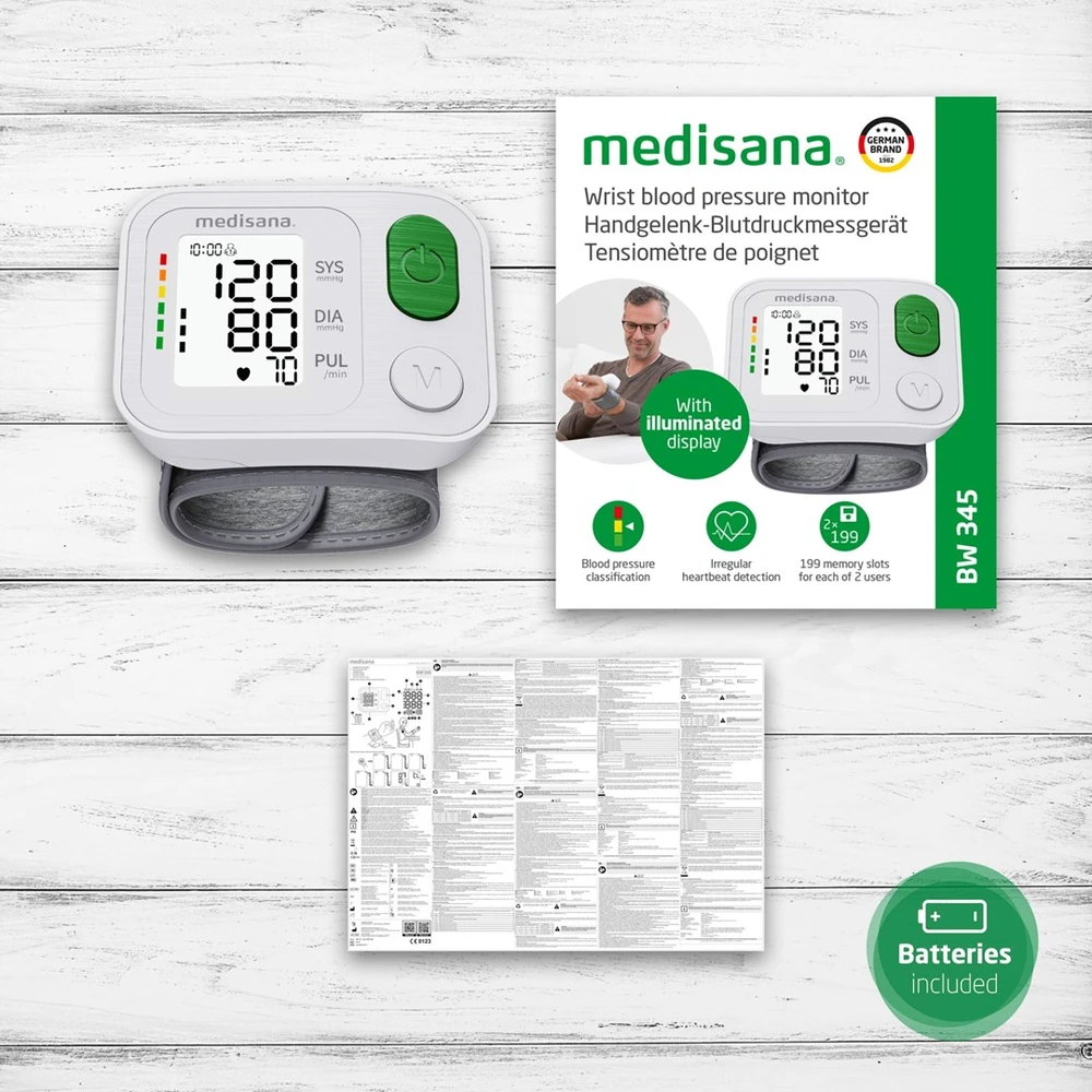 Medisana BW 345 riešo kraujospūdžio matuoklis