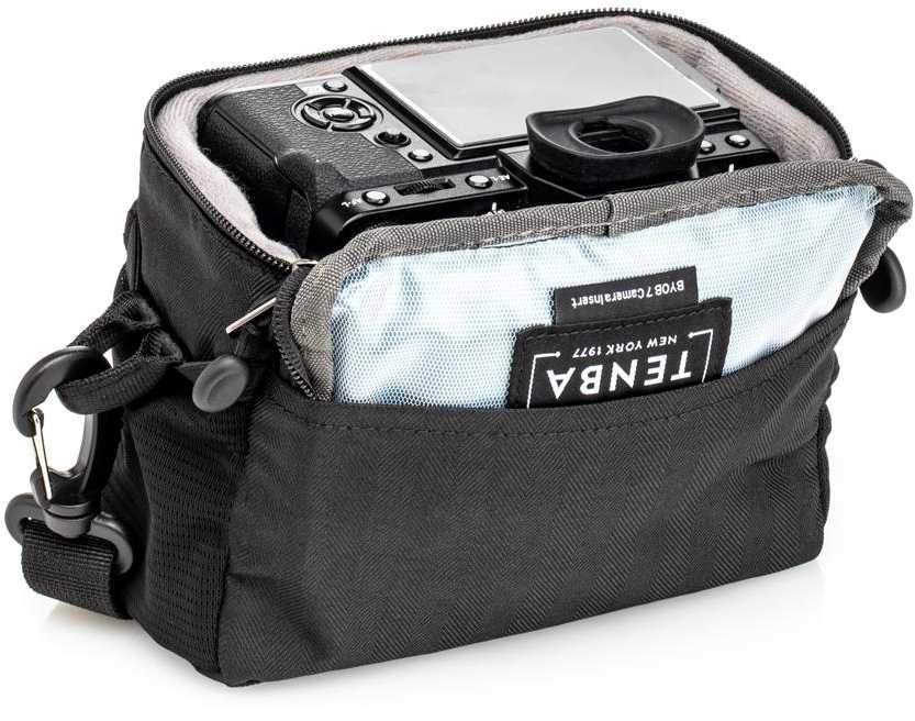 Krepšys fotoaparatui - Tenba BYOB 7 kompaktiškas veidrodiniam fotoaparatui su 2-3 objektyvais juodas