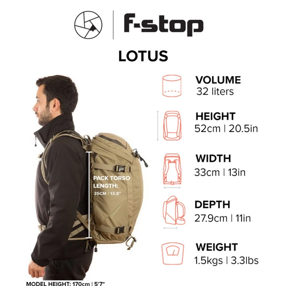 Krepšys kamerai - F-STOP Lotus m135 + m285 + m923-69 Juodas