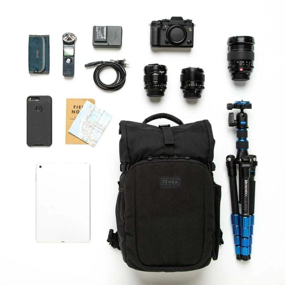 Kameros kuprinė - Tenba Fulton v2 10L, tinka DSLR/veidrodinėms, su ritinėliu, juoda