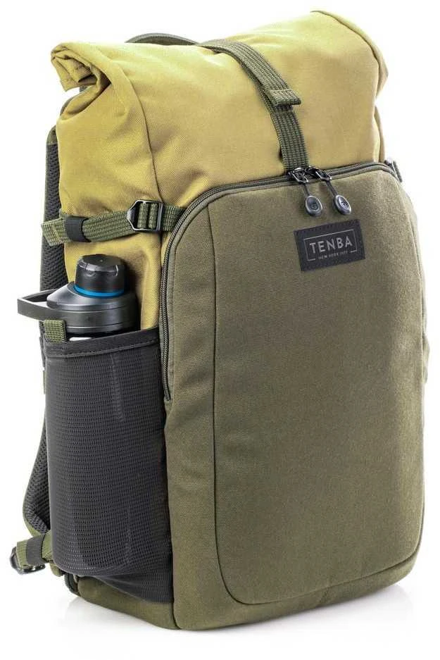 Kameros kuprinė - Tenba Fulton v2 14L, talpina DSLR/veidrodinę, 3-4 objektyvus, smėlinė/alyvuogių
