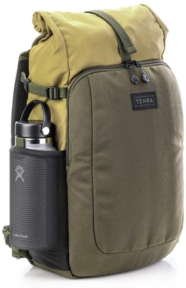 Kameros kuprinė - Tenba Fulton v2 16L, talpina DSLR/veidrodinę, 16" nešiojamąjį kompiuterį, smėlinė/alyvuogių