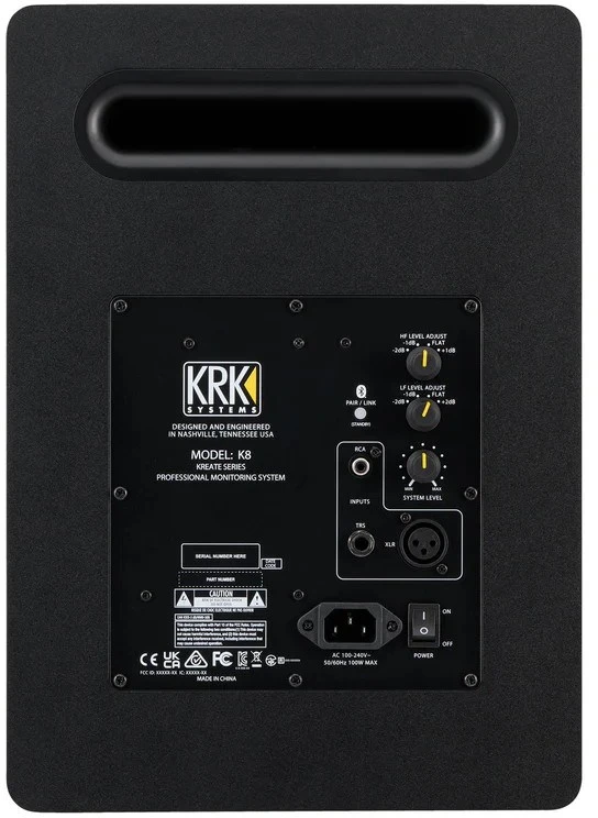 Kompiuterio kolonėlės „Krk Systems“ „KRK Kreate 8“ – aktyvi 8 colių dvipusė studijinė garso kolonėlė su etaloniniu stiprintuvu.