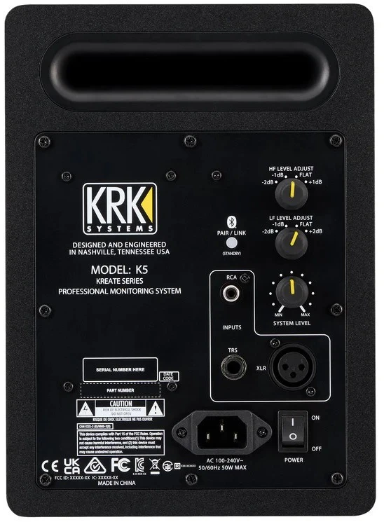 „Krk Systems“ „KRK Kreate 5“ – aktyvi 5 colių dvipusė studijinė garso kolonėlė su etaloniniu stiprintuvu.