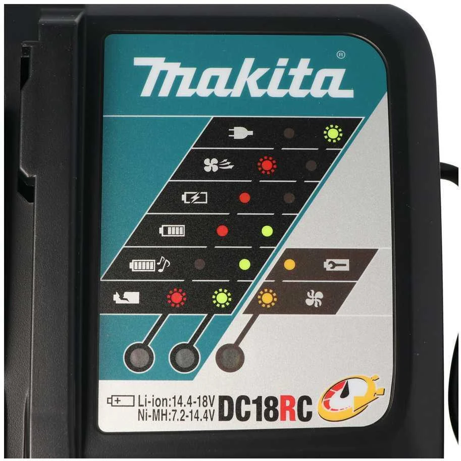 Makita 195584-2 Kroviklis DC18RC 14,4-18 V Li-ion RAPID krovimo laikas 15/22min, CARTON