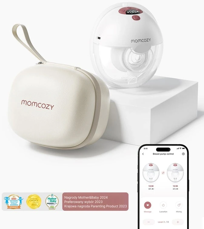 Momcozy M5 krūties pompa su programėlės valdymu – vieno komplekto Raudona
