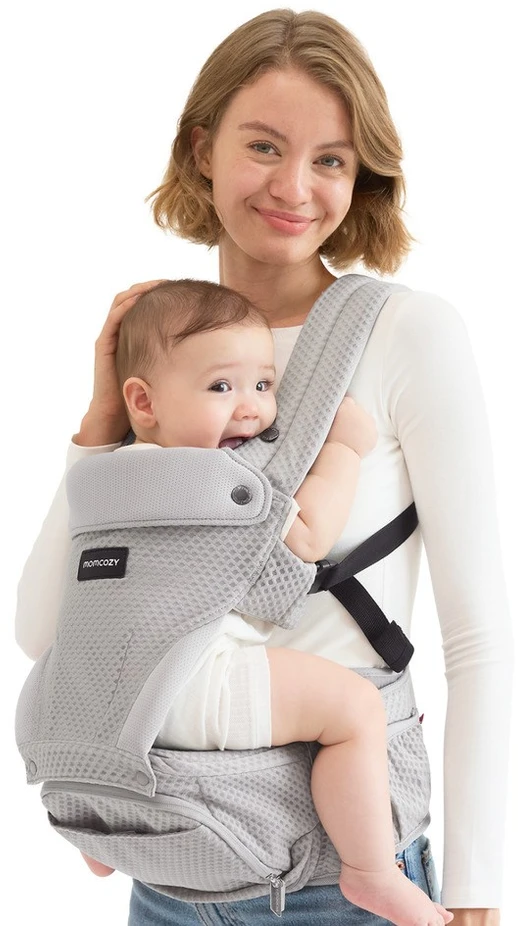 Kūdikio nešioklė - Momcozy Air Mesh juosmens sėdynė pilka 5–36 mėn. 20 kg 800g