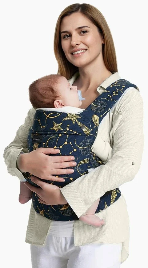 Momcozy Medvilninis kūdikio nešynė nuo naujagimio iki mažylio žvaigždėta naktis