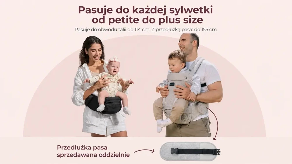 Kūdikio nešioklė - Momcozy su klubine sėdyne, 5–36 mėn., iki 20 kg, juoda