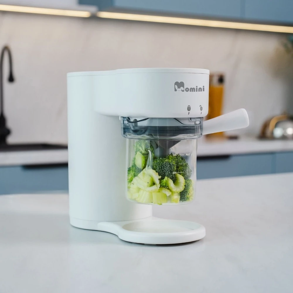 Kūdikių Maisto Gaminimo Aparatas - Momini YummyMaker 5-in-1 300 ml Stiklinis Dubuo
