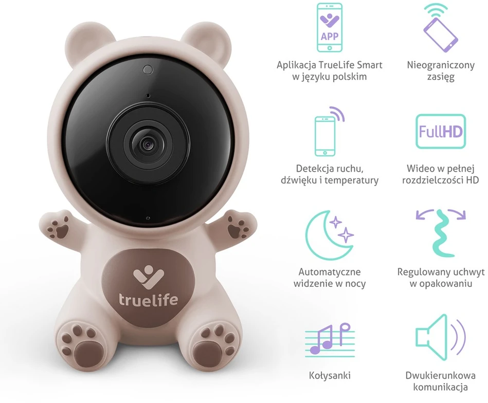 TLF Elektroninė kūdikio stebėjimo TrueLife NannyCam S3 Smart