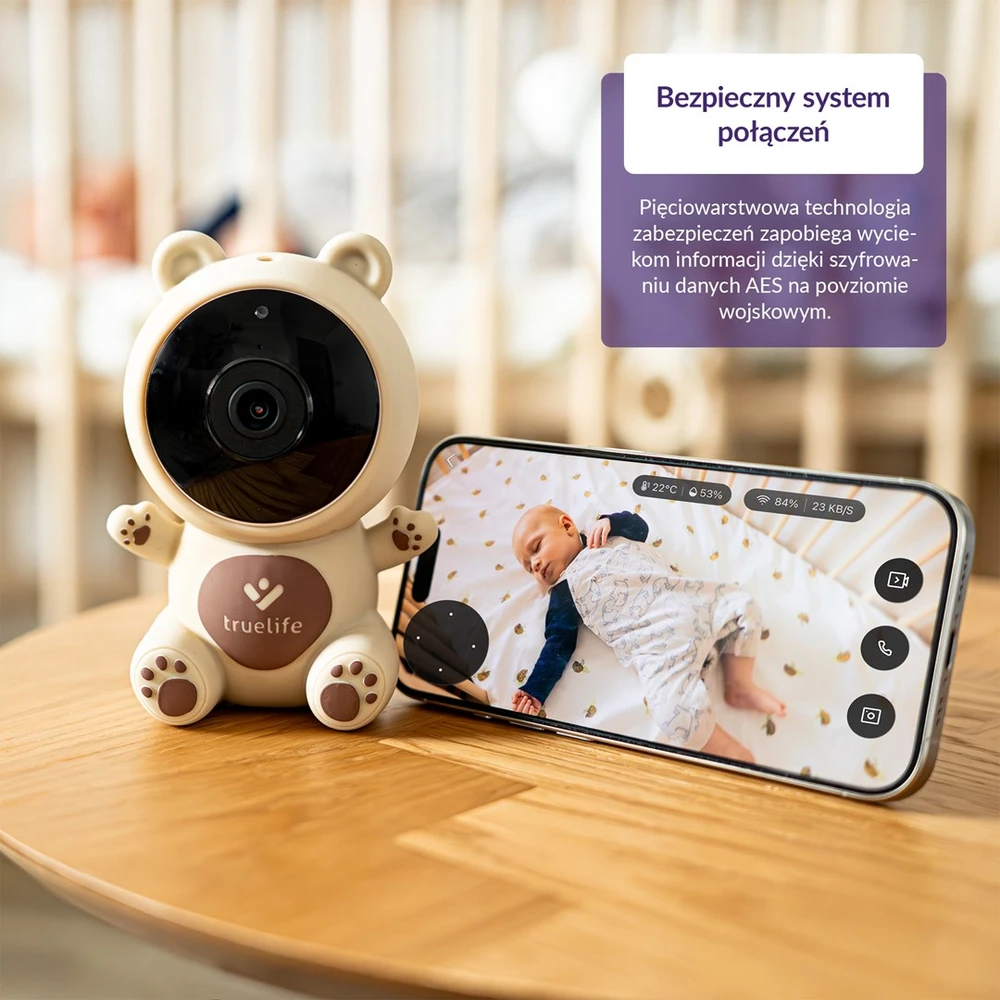 TLF Elektroninė kūdikio stebėjimo TrueLife NannyCam S3 Smart