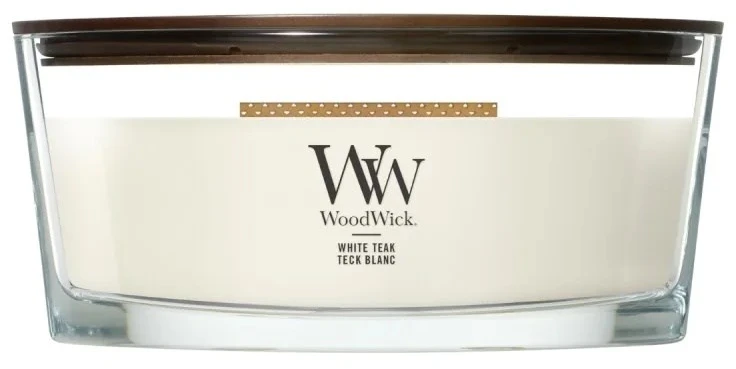 WoodWick Aromatinė žvakė (White Teak), 453,6 g
