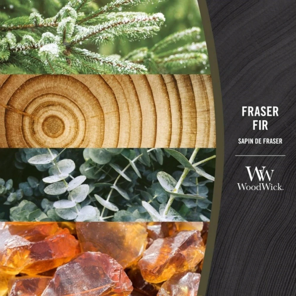 Kvapioji Žvakė - WoodWick Fraser Fir Žalia 110 × 110 × 170 mm 1 Vnt.