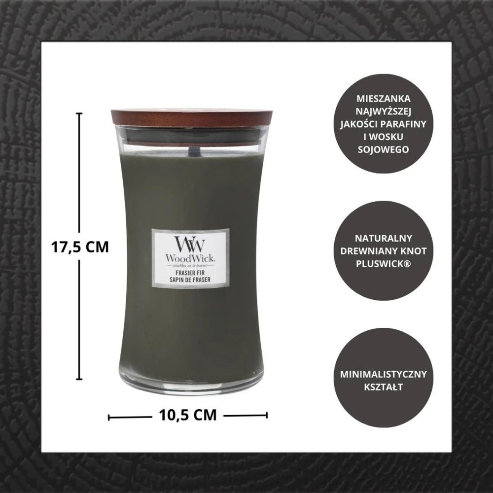 Kvapioji Žvakė - WoodWick Fraser Fir Žalia 110 × 110 × 170 mm 1 Vnt.