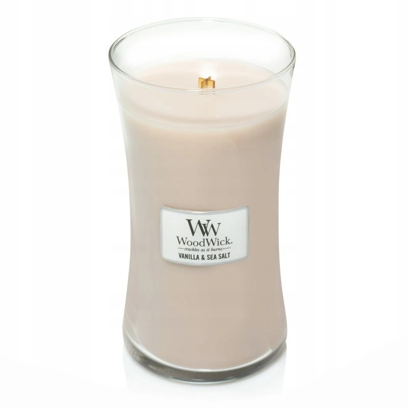 WoodWick Aromatinė žvakė (Vanilla & Sea Salt), 453,6 g