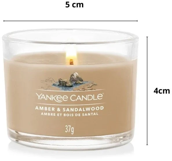 Yankee Candle Amber & Sandalwood kvapioji žvakė unisex, 37 g