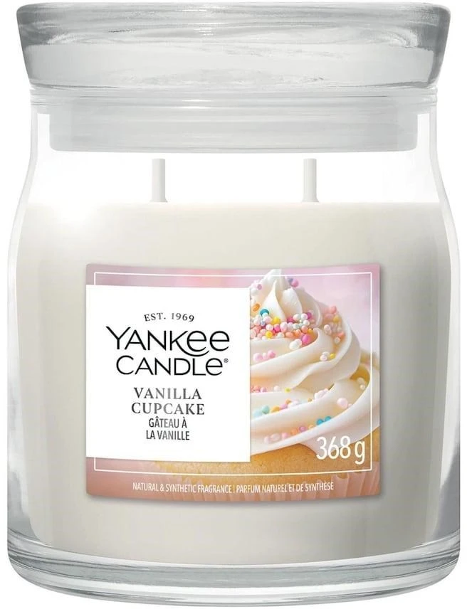 Yankee Candle Aromatinė žvakė Signature glass medium Vanilla Cupcake 368 g