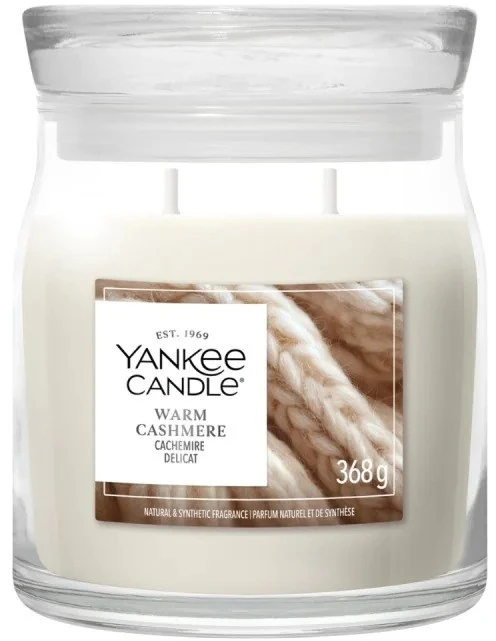 Yankee Candle Aromatinė žvakė Signature glass medium Warm Cashmere 368 g