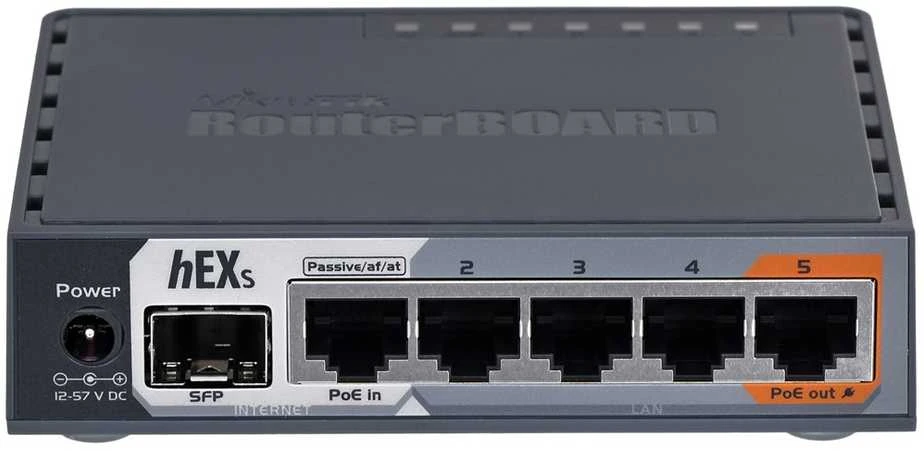 Šakotuvas „MikroTik“ laidinio Ethernet maršrutizatorius RB760iGS, hEX S, dviejų branduolių 880MHz procesorius, 256 MB RAM, 16 MB („MicroSD“), 5xGigabit LAN, 1xSFP, USB, IPsec aparatinės įrangos šifravimo palaikymas ir „The Dude“ serverio paketas, PCB temperatūros ir įtampos monitorius, „Beeper“, „RouterOS L4“ | MikroTik | Ethernet maršrutizatorius hEX S | RB760iGS | Nėra „Wi-Fi“ | 10/100/1000 Mbit/s | Ethernet LAN (RJ-45) jungtys 5 | Mesh palaikymas: Ne | MU-MiMO: Ne | Nėra mobiliojo plačiajuosčio ryšio | Antenos tipas: Ne | 1 | 12 mėn.