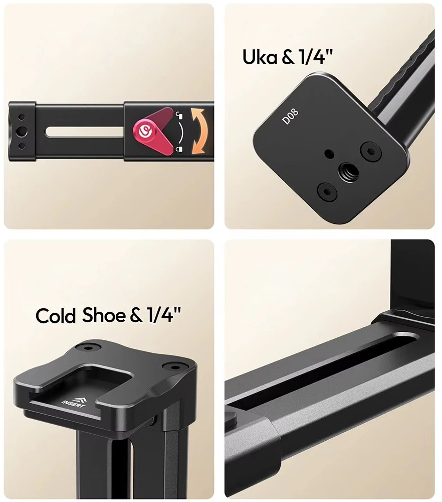 Laikiklis - ULANZI U-PAD III Aliuminio Reguliuojamas Spaustukas 11-24 cm"