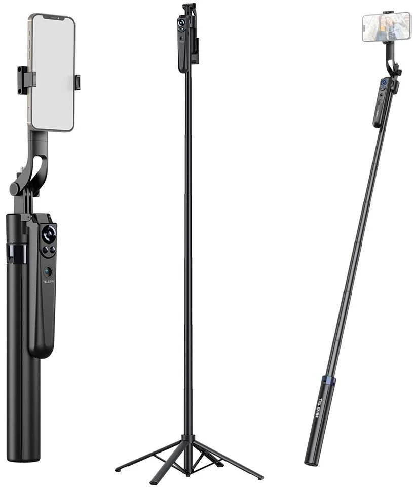 Ulanzi Selfie Stick Tripod 160 Cm Na Telefonas Išmanusis telefonas Kamera + Remote Telesin / Face Tracking / Es-b183 / P3-ms-01 / P3-ms-03