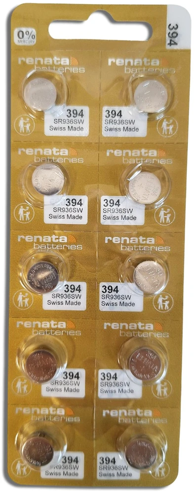 Laikrodžio Baterija - Renata 394 MP-E SR936SW 10 Vnt.