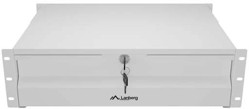 Lanberg 19" Rack spintelė su stalčiais 3U 360 mm pilka (3U/483 × 360 mm, keliamoji galia iki 90 kg, 4 taškų tvirtinimas)