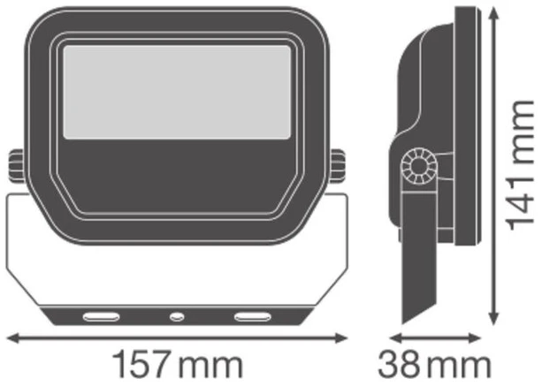 Ledvance 11-17W LED prožektorius FL 20 GEN4, juodas, 4000K, IP66
