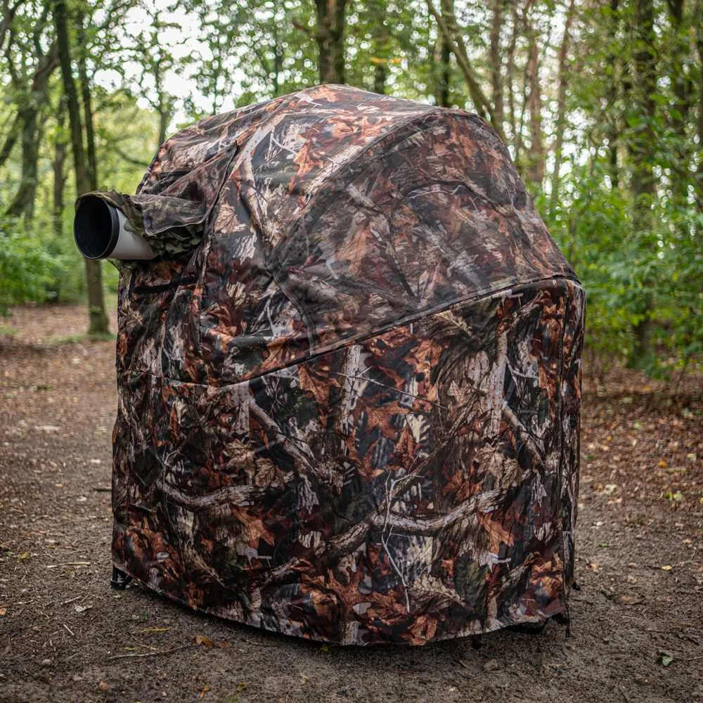 Lauko Įranga - Caruba Camouflage Chair Hide Duo Portable Tent for 2, Ruda