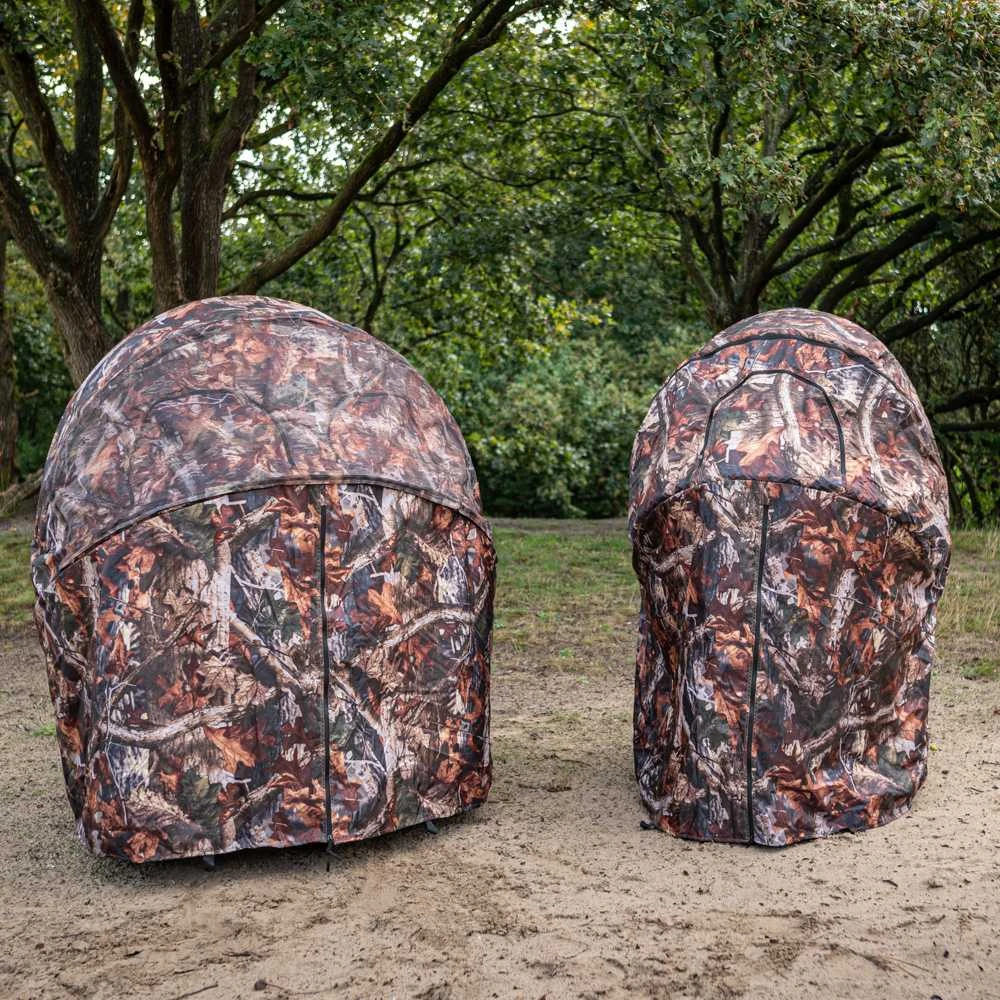 Lauko Įranga - Caruba Camouflage Chair Hide Duo Portable Tent for 2, Ruda